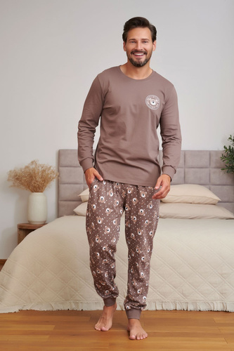 Doctor Nap 7508 Bear Club Pijamale damă maro 100% bumbac ursuleți