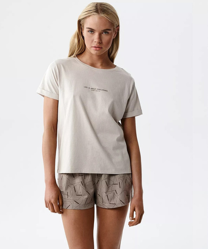 Atlantic NLP-508 Pijama Damă 100% Bumbac Set Scurt