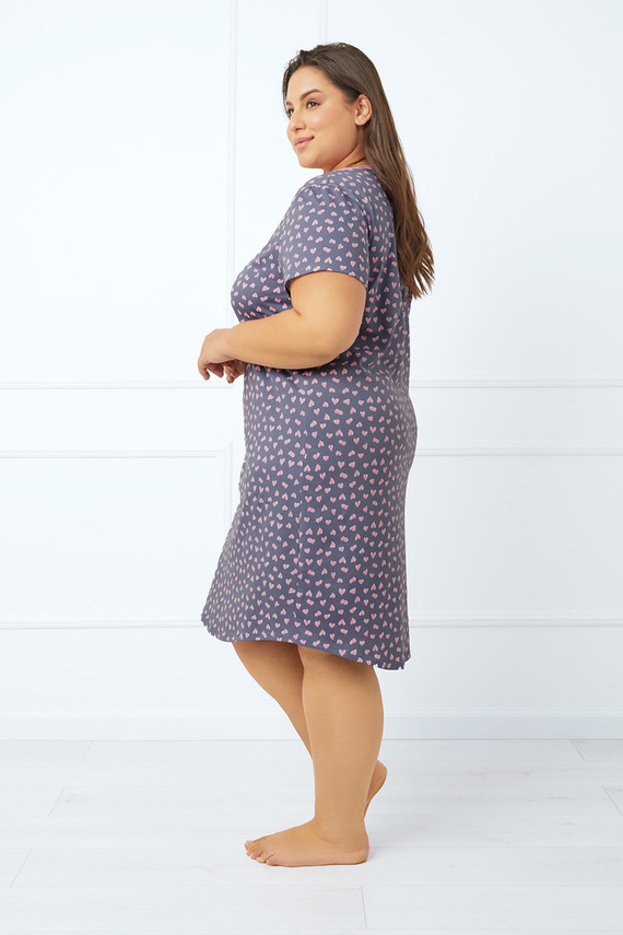 Tiana cămașă de noapte și cămașă de alăptare, cu mânecă scurtă Italian Fashion - print