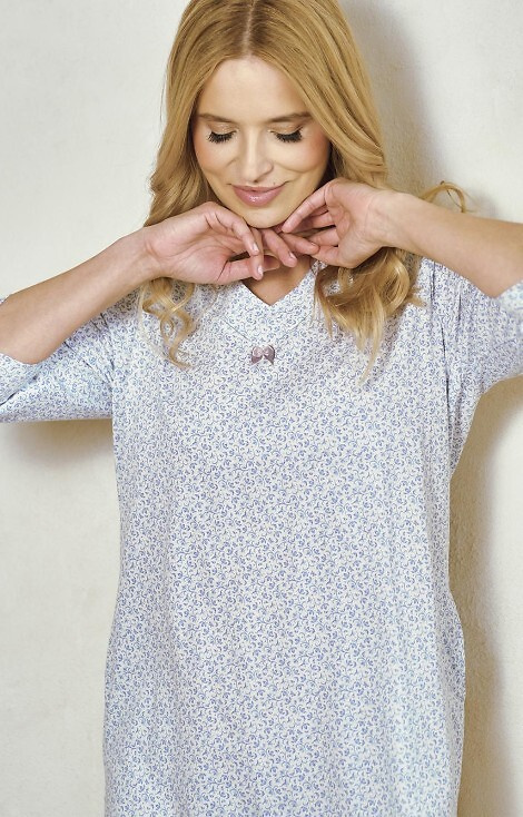 3449 Cămașă de damă Debora Taro – 100% bumbac, mânecă lungă, buzunare, decolteu în V