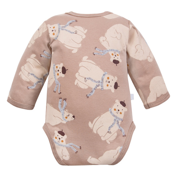 Body bebe Beary Cool Eevi - bumbac, maneci lungi, imprimeu ursuleti