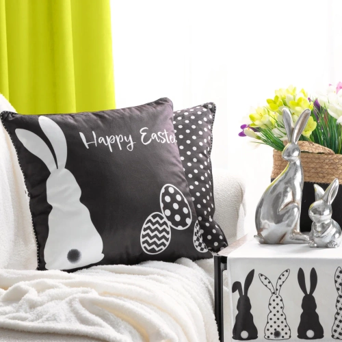 Fata de perna Spring 5 Paste cu imprimeu de catifea, Eurodraperii, neagra