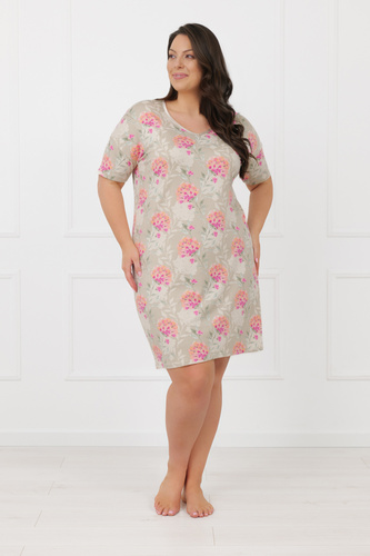 Cămașă de noapte HARMONIA Italian Fashion mânecă scurtă vâscoză elegantă