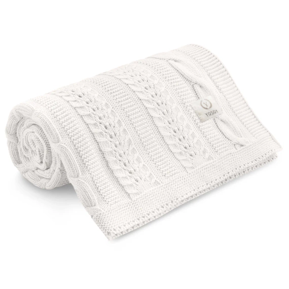Pătură visătoare Yosoy din bambus alb perlat – moale, respirabilă, sigură pentru copii