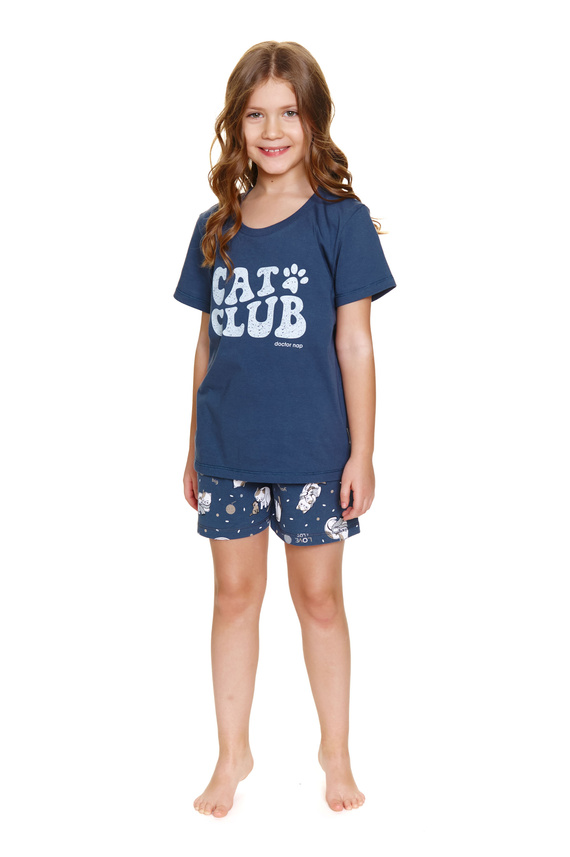 7205 "Cat club" Pijamale pentru copii unisex Doctor Nap - albastru intens
