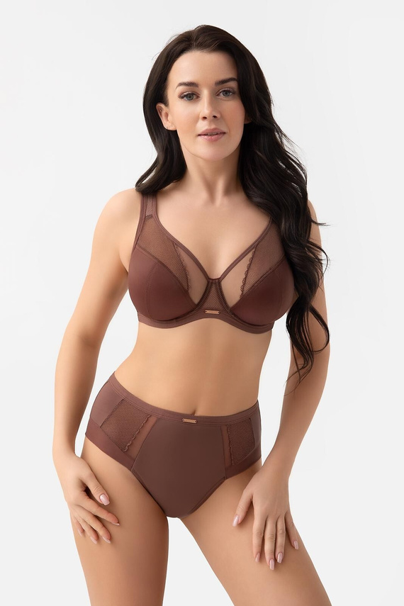 Gorsenia K441/1 Luisse Sutien soft ciocolatiu pentru sâni mari