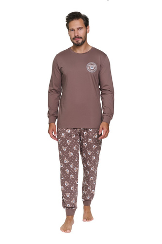 Doctor Nap 7508 Bear Club Pijamale damă maro 100% bumbac ursuleți