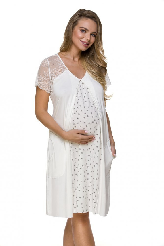 3118 Maternitate Nightgown Lupoline- ecru