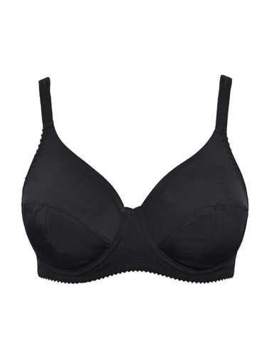 Donna 1962 Sutien moale cu sârmă din microfibră, bumbac, negru