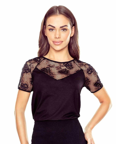 Bluză elegantă dama Ursa Eldar | Detalii din dantelă, viscoză elastică | Perfectă pentru orice ocazie