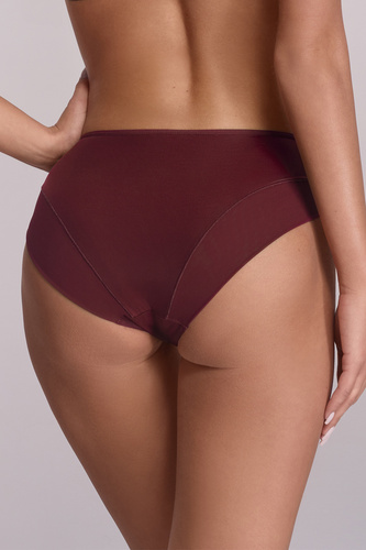 2196 Slipuri Ava culoarea vinului – slipuri clasice cu broderie și tul