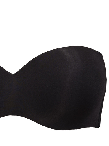1580 Fantastic sutien push-up - bandeau, microfibra Sielei, negru