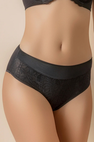 MARA 3138 Selene Chiloți Negri Talie Înaltă Dantelă Modelatori de Siluetă