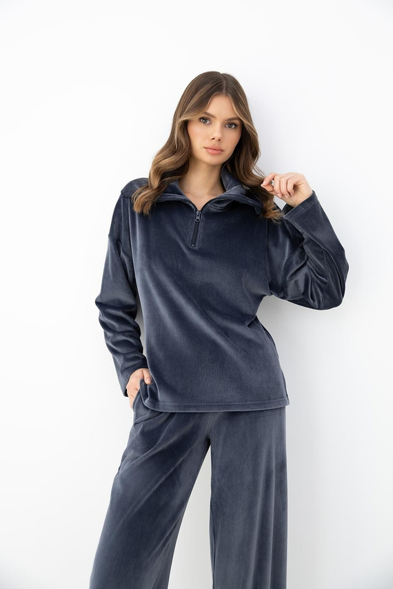 Sensis Cosima Set damă din catifea, pijama trening mint