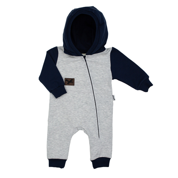 219271 Trening Willy clovn Nicol – gri și bleumarin cu glugă și fermoar