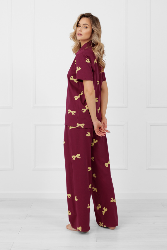 Pijama pentru femei Kwadro Italian Fashion bumbac organic, elegant și confortabil