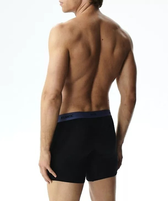 Boxeri bărbați Atlantic 3MH-0177 A3 set 3 bucăți negru-denim, bumbac, picior lung