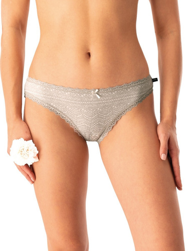 Slip dama LPR 752 B25 Key gri bej - bumbac, pachet de 2 in cutie, confortabil si clasic