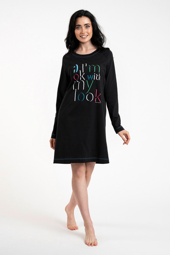 Cămașă de noapte Olza Italian Fashion - negru