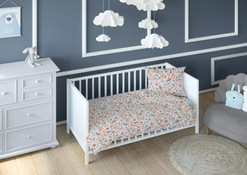 3697 C Land of Dreams Lenjerie de pat din bumbac pentru copii, animale Karo