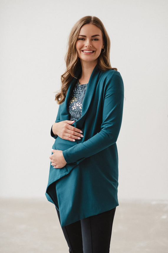 Cardigan de maternitate Mama Wrap Milk&Love, bleumarin