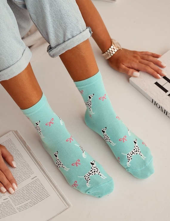 0200-168 Dalmatian Ciorapi dama Milena albastru