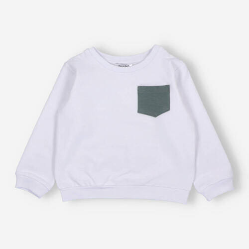 BOB-0004/086 Hanorac băieți By o Baby alb