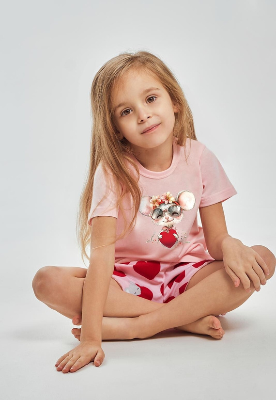 Taro 3559 Mika pijama fete roz 100% bumbac