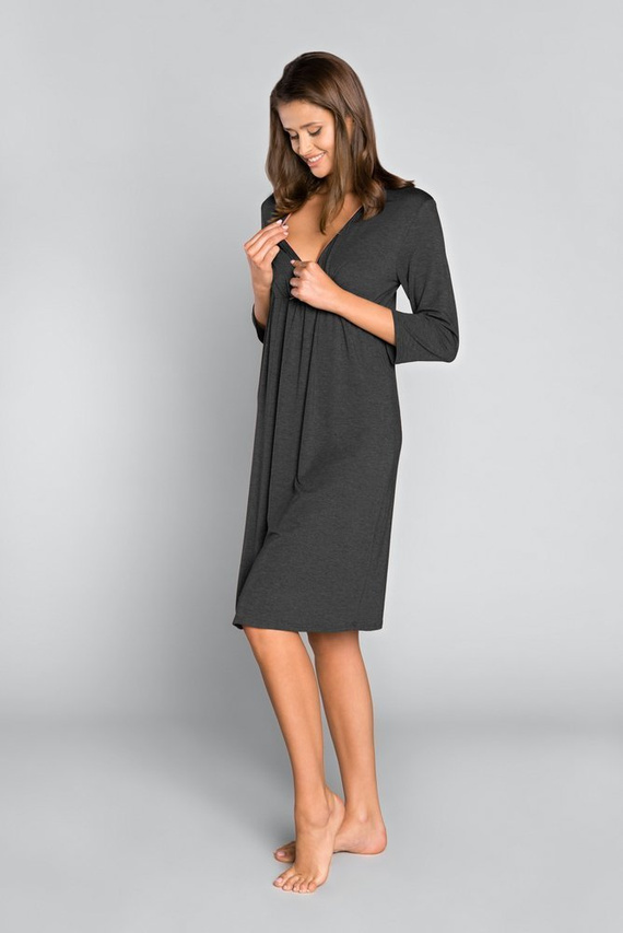 Italia Fashion sarcină și alăptare mânecă 3/4 sonata - dark melange/green