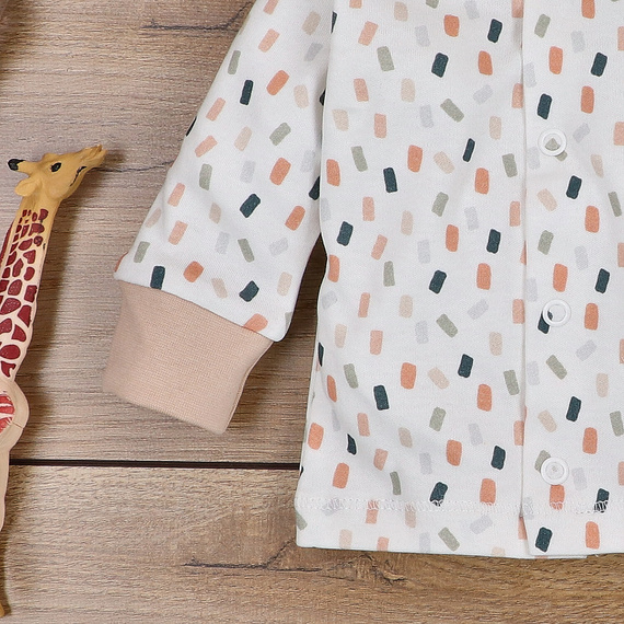 ABN-5328/KRE Caftan pentru copii Nini crem din bumbac organic