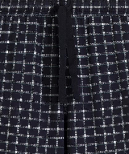 Atlantic NMP-404 Pijamale bărbați 100% bumbac Pantaloni lungi în carouri bleumarin