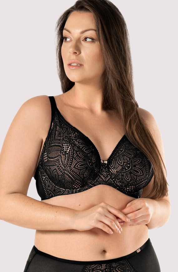 Desire BO50 Mefemi by Nipplex sutien soft bralette negru cu dantelă