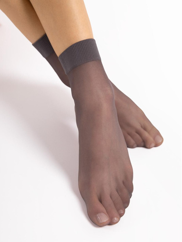 Șosete damă Fiore C 1100 Maja 15 den fine lycra 2 perechi  graphite