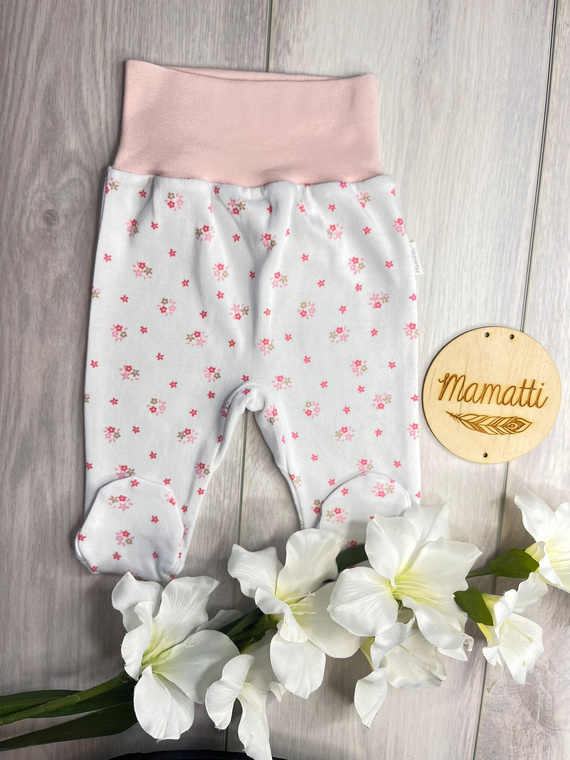 Pijama pentru bebeluși Mamatti PD15320 Flori – Bumbac, Model floral