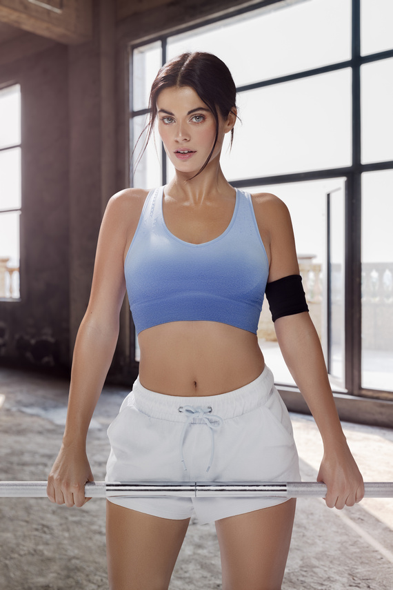 Diana Bra Sport Selene Azul – Sutien Sport Fara Sarme, Stabilizare si Confort