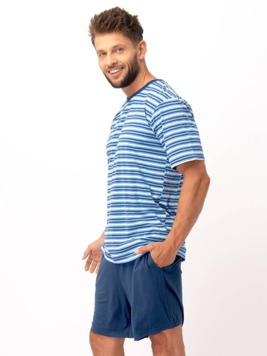 MNS 364 Pijama bărbați cheie albastră