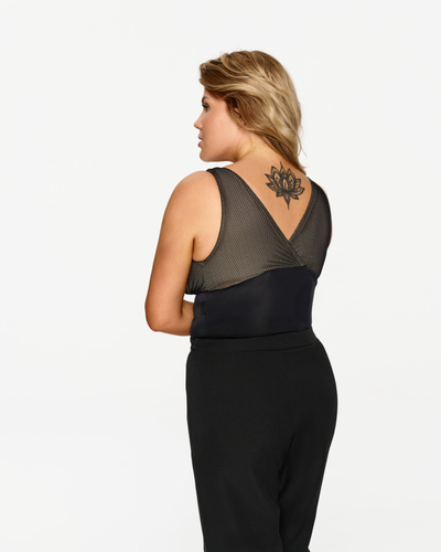 Body damă Lupoline 258 – elegant, cu plasă transparentă și decolteu rafinat