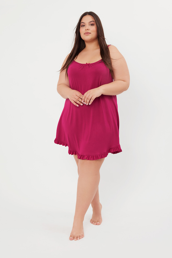 Stil cămașă de noapte, curea îngustă Modă italiană - vin