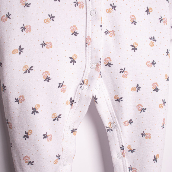 220031 Salopetă bebe Nicol bumbac 100% flori cu botoșei