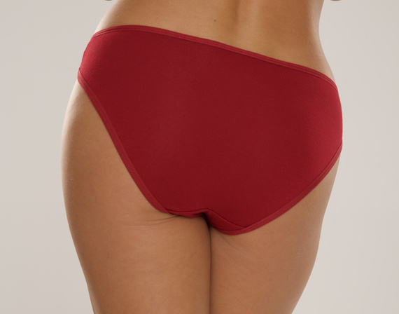 004 Limited Chiloți pentru femei De Lafense - clasic, talie joasă, viscoză - burgundy