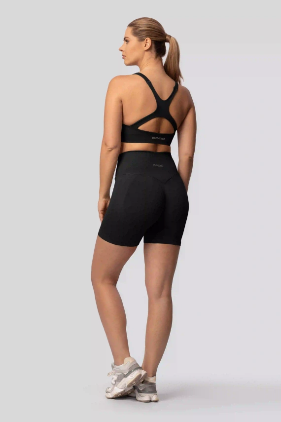 Spaio PUSH-UP PRO colanți scurți modelatori fără cusături talie înaltă fitness black