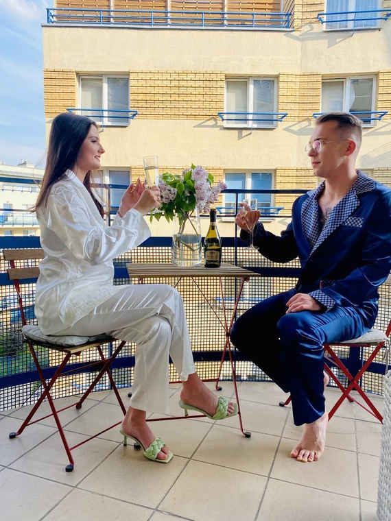 934 Pijama pentru femei Classic Forex - perlă/perlă