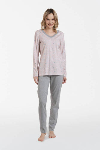 Simona Pijama cu mânecă lungă și pantaloni lungi de damă Italian Fashion - print/melange