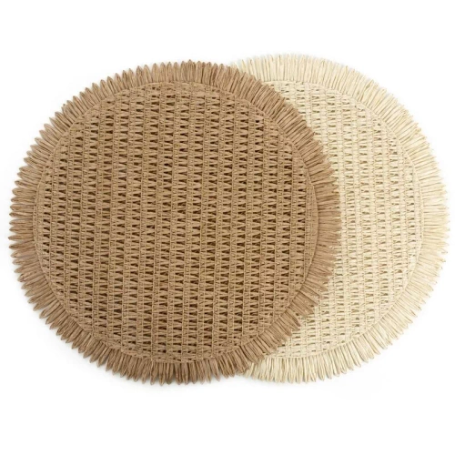Suport farfurie Eurofirany elegant suport decorativ pentru masă Joan beige