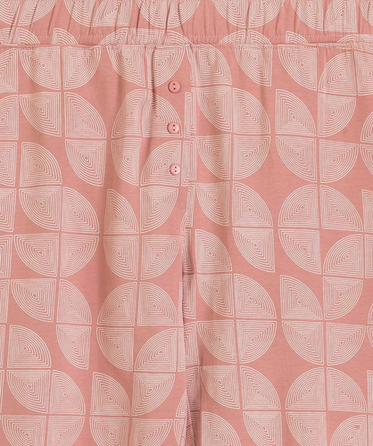 Atlantic NLP-522 Pijamale damă lungi 100% bumbac Pantaloni cu modele roz