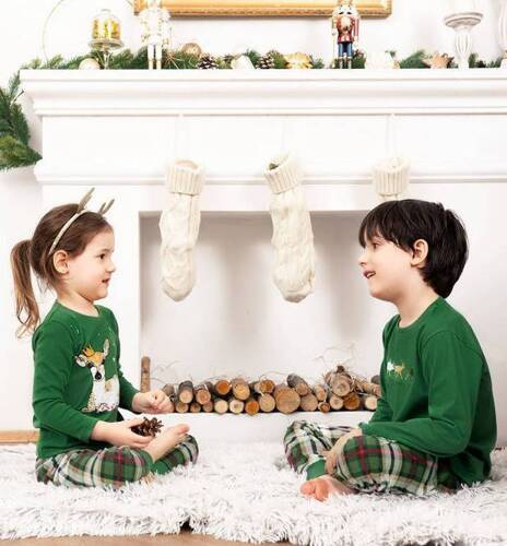 Zonda Pijama pentru copii Italian Fashion - verde/print