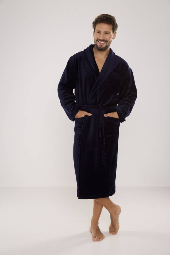 803 / 819 Halat bărbătesc Twin Terry Forex - toate albastru marin (albastru închis)