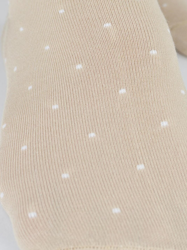 Șosete invizibile damă Noviti ST077 – modal, buline, cusături plate beige