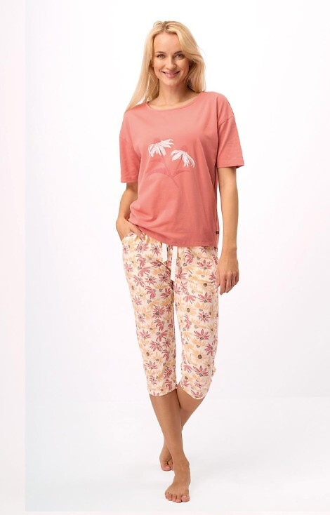 LNS 552 Key pijamale de dama din bumbac - roz