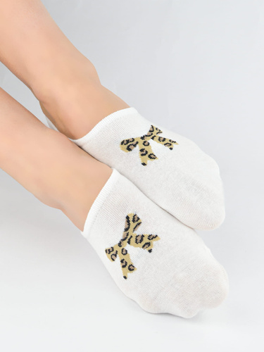 Șosete damă tip balerină Noviti ST100 – bumbac invizibile cu silicon